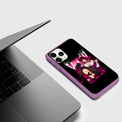 Чехол iPhone 11 Pro матовый Кафка - Хонкай, цвет: 3D-фиолетовый — фото 2