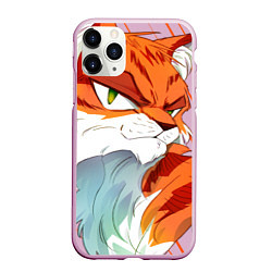 Чехол iPhone 11 Pro матовый Рыжий хитрый мультяшный кот, цвет: 3D-розовый