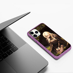 Чехол iPhone 11 Pro матовый Fire keeper - Dark souls 3, цвет: 3D-фиолетовый — фото 2