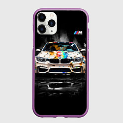 Чехол iPhone 11 Pro матовый BMW Креативный тюнинг, цвет: 3D-фиолетовый
