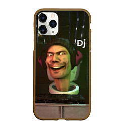 Чехол iPhone 11 Pro матовый Skibidi Toilet Dj, цвет: 3D-коричневый