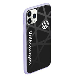 Чехол iPhone 11 Pro матовый Volkswagen - classic black, цвет: 3D-светло-сиреневый — фото 2