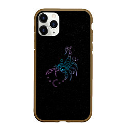 Чехол iPhone 11 Pro матовый Знак зодиака скорпион - космос