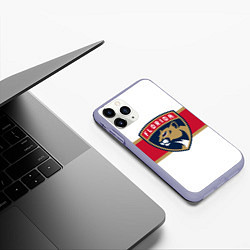 Чехол iPhone 11 Pro матовый Florida panthers - uniform - hockey, цвет: 3D-светло-сиреневый — фото 2