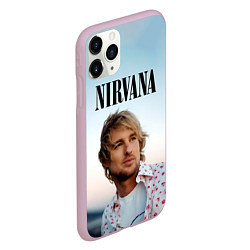 Чехол iPhone 11 Pro матовый Тру фанат Nirvana, цвет: 3D-розовый — фото 2