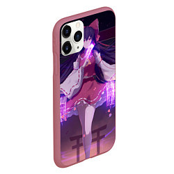 Чехол iPhone 11 Pro матовый Touhou Project Рейму Хакурей, цвет: 3D-малиновый — фото 2