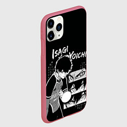 Чехол iPhone 11 Pro матовый Исаги Йоичи - Синяя тюрьма, цвет: 3D-малиновый — фото 2