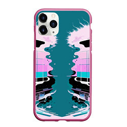 Чехол iPhone 11 Pro матовый Vanguard abstraction - vogue, цвет: 3D-малиновый