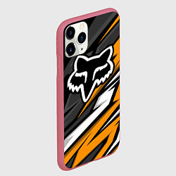 Чехол iPhone 11 Pro матовый Fox motocross racing - orange, цвет: 3D-малиновый — фото 2