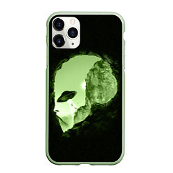 Чехол iPhone 11 Pro матовый Пещера в форме головы пришельца