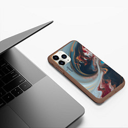 Чехол iPhone 11 Pro матовый Москва палитра, цвет: 3D-коричневый — фото 2