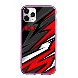 Чехол iPhone 11 Pro матовый Kawasaki - red uniform