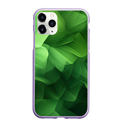 Чехол iPhone 11 Pro матовый Green lighting background, цвет: 3D-светло-сиреневый