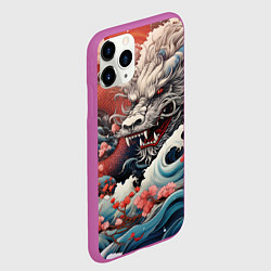 Чехол iPhone 11 Pro матовый Морской дракон Irezumi, цвет: 3D-фиолетовый — фото 2