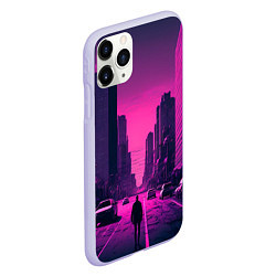 Чехол iPhone 11 Pro матовый Мёртвый розовый город, цвет: 3D-светло-сиреневый — фото 2