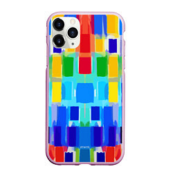 Чехол iPhone 11 Pro матовый Colorful strips - pop art - vogue