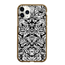 Чехол iPhone 11 Pro матовый Floral pattern - irezumi - neural network