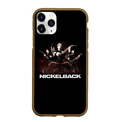 Чехол iPhone 11 Pro матовый Nickelback brutal, цвет: 3D-коричневый