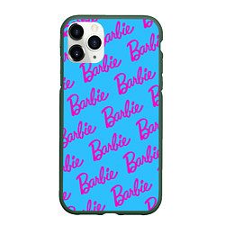 Чехол iPhone 11 Pro матовый Barbie pattern, цвет: 3D-темно-зеленый