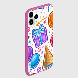 Чехол iPhone 11 Pro матовый Вечеринка, цвет: 3D-фиолетовый — фото 2