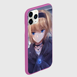 Чехол iPhone 11 Pro матовый Touhou Project Алиса Маргатройд, цвет: 3D-фиолетовый — фото 2