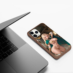 Чехол iPhone 11 Pro матовый Девушка эльф с аппетитными формами, цвет: 3D-коричневый — фото 2