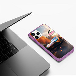 Чехол iPhone 11 Pro матовый Forza Horison осенний пейзаж, цвет: 3D-фиолетовый — фото 2