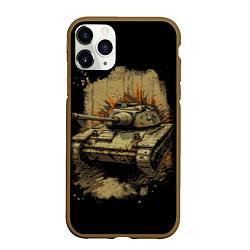 Чехол iPhone 11 Pro матовый Т54 русский танк