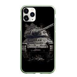 Чехол iPhone 11 Pro матовый Танк т54 русский, цвет: 3D-салатовый