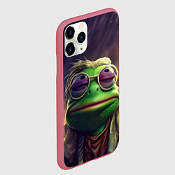 Чехол iPhone 11 Pro матовый Пеппи хиппи стиль, цвет: 3D-малиновый — фото 2