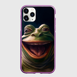 Чехол iPhone 11 Pro матовый Пепе в нирване, цвет: 3D-фиолетовый