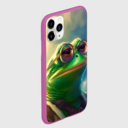 Чехол iPhone 11 Pro матовый Лягушка Пепе, цвет: 3D-фиолетовый — фото 2