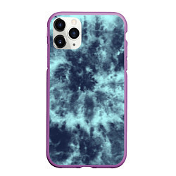 Чехол iPhone 11 Pro матовый Tie-Dye дизайн, цвет: 3D-фиолетовый