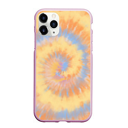 Чехол iPhone 11 Pro матовый Tie-Dye дизайн, цвет: 3D-розовый