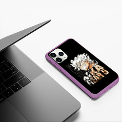 Чехол iPhone 11 Pro матовый Luffy Gear 5 Луффи, цвет: 3D-фиолетовый — фото 2