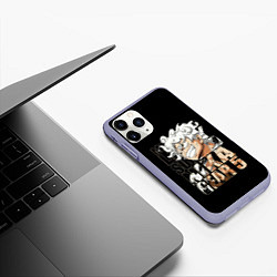 Чехол iPhone 11 Pro матовый Luffy Gear 5 Луффи, цвет: 3D-светло-сиреневый — фото 2