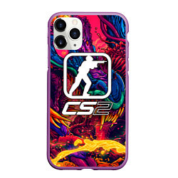 Чехол iPhone 11 Pro матовый CS 2 hyperbeast, цвет: 3D-фиолетовый