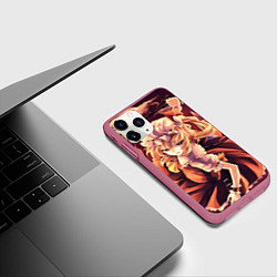 Чехол iPhone 11 Pro матовый Touhou Project Фландр Scarlet, цвет: 3D-малиновый — фото 2