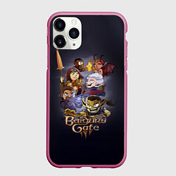 Чехол iPhone 11 Pro матовый Спутники Baldurs Gate 3, цвет: 3D-малиновый