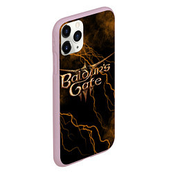 Чехол iPhone 11 Pro матовый Врата Балдура молния, цвет: 3D-розовый — фото 2