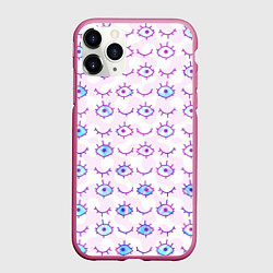 Чехол iPhone 11 Pro матовый Multiple eyes