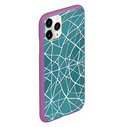 Чехол iPhone 11 Pro матовый Эвклидова паутина, цвет: 3D-фиолетовый — фото 2