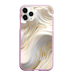 Чехол iPhone 11 Pro матовый Бежевая абстракция, цвет: 3D-розовый