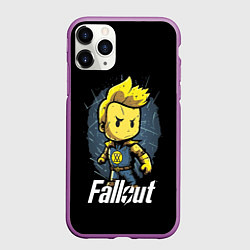Чехол iPhone 11 Pro матовый Fallout boy, цвет: 3D-фиолетовый