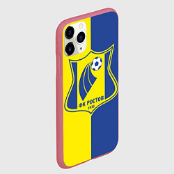 Чехол iPhone 11 Pro матовый ФК Ростов - жёлто синие, цвет: 3D-малиновый — фото 2