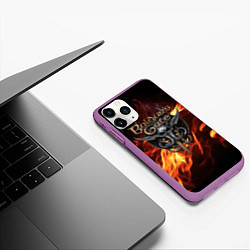 Чехол iPhone 11 Pro матовый Baldurs Gate 3 fire, цвет: 3D-фиолетовый — фото 2