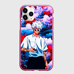 Чехол iPhone 11 Pro матовый Красавец Сатору Годжо - Магическая битва