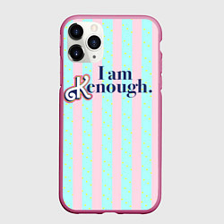 Чехол iPhone 11 Pro матовый I am Kenough - фраза и костюм Кена в полоску