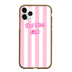 Чехол iPhone 11 Pro матовый Bad Bitch Club - barbie style, цвет: 3D-коричневый