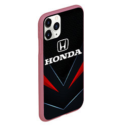 Чехол iPhone 11 Pro матовый Honda - технологии, цвет: 3D-малиновый — фото 2